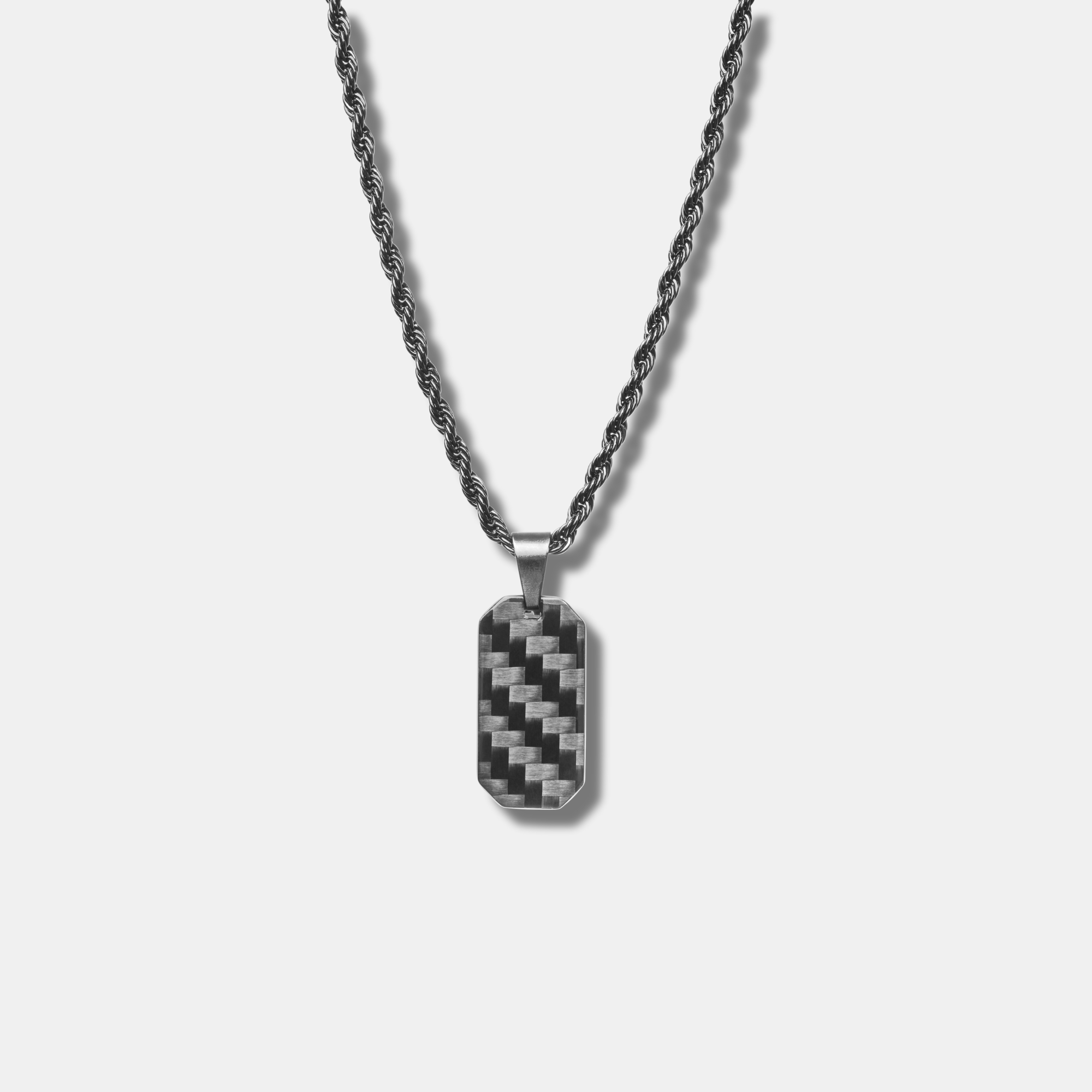 Carbon Fiber Mini Dog Tag Halskette - CRBNCNCPT