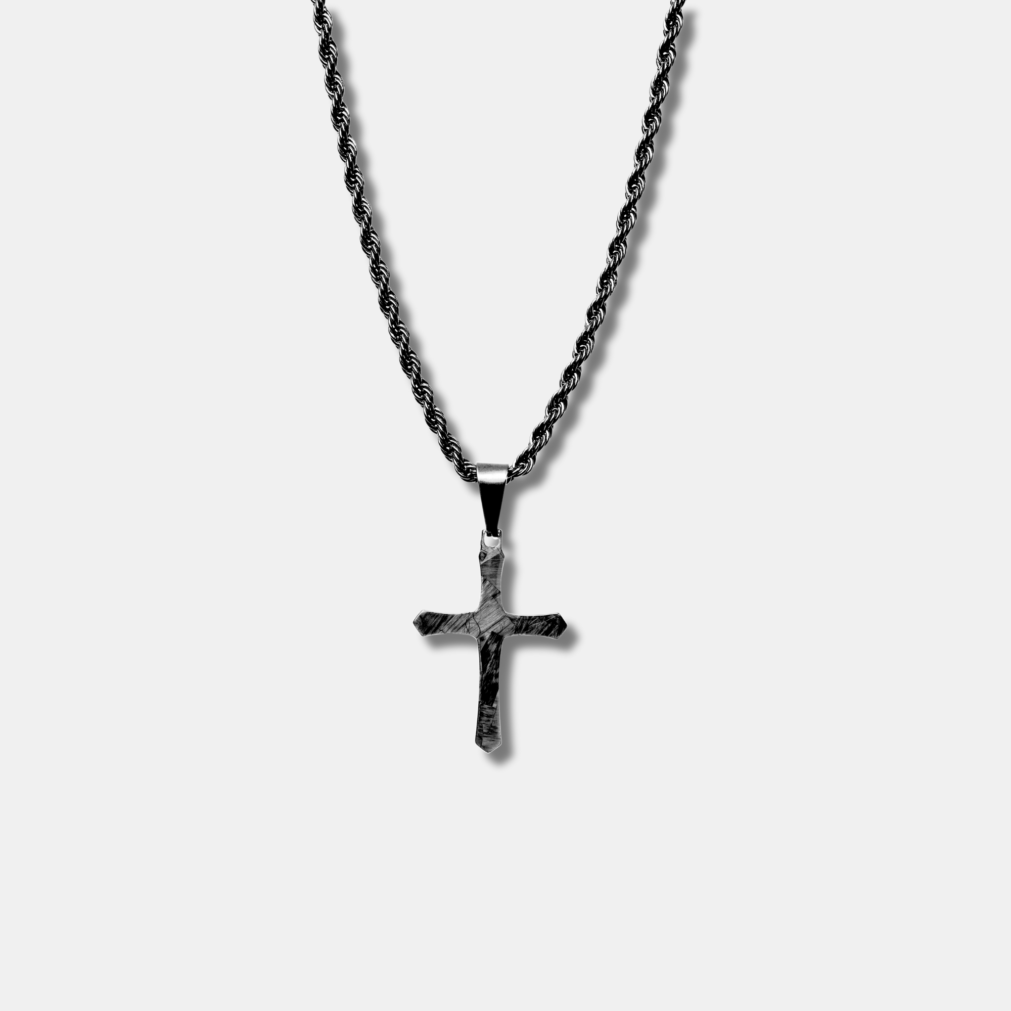 Forged Carbon Kreuz Halskette Herren - CRBNCNCPT